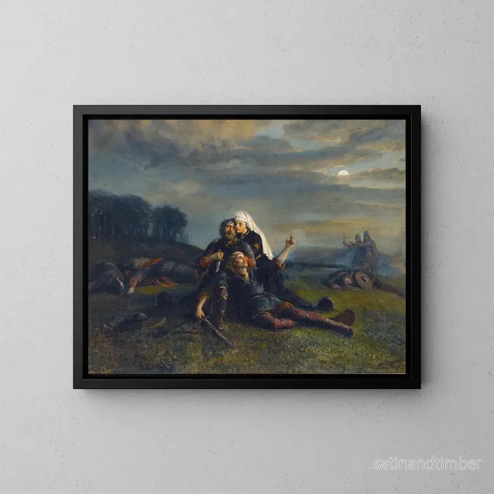 Reproduktion av målningen Efter slaget - Peter Nicolai Arbo