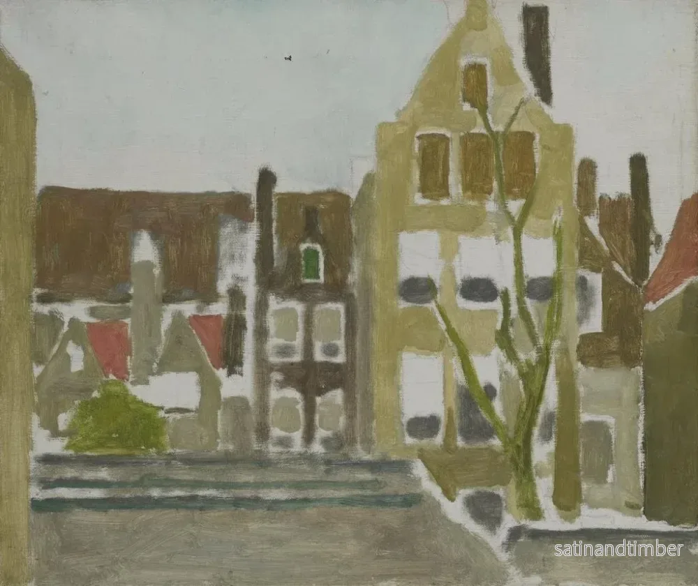 Reproduktion av målningen Ett grupp av hus - George Hendrik Breitner - Bild 2