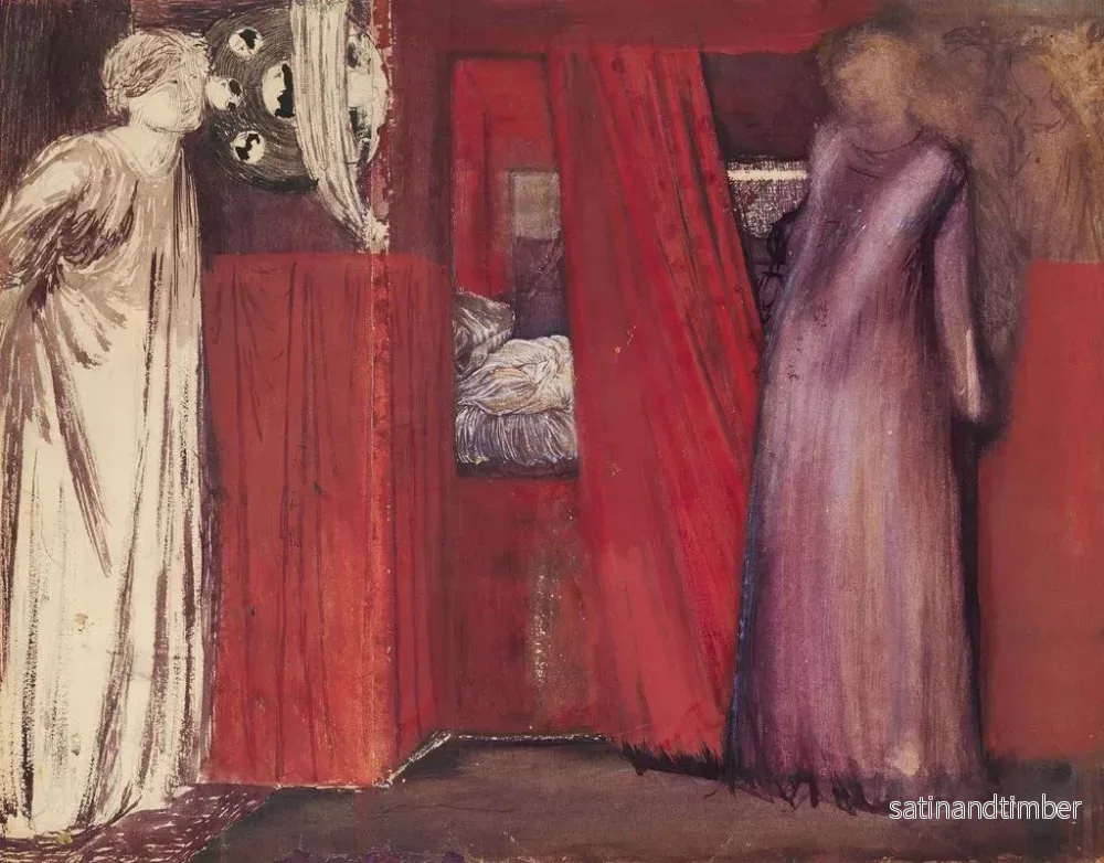 Reproduktion av målningen La belle Rosamund et la reine Éléonore - Sir Edward Coley Burne-Jones - Bild 2