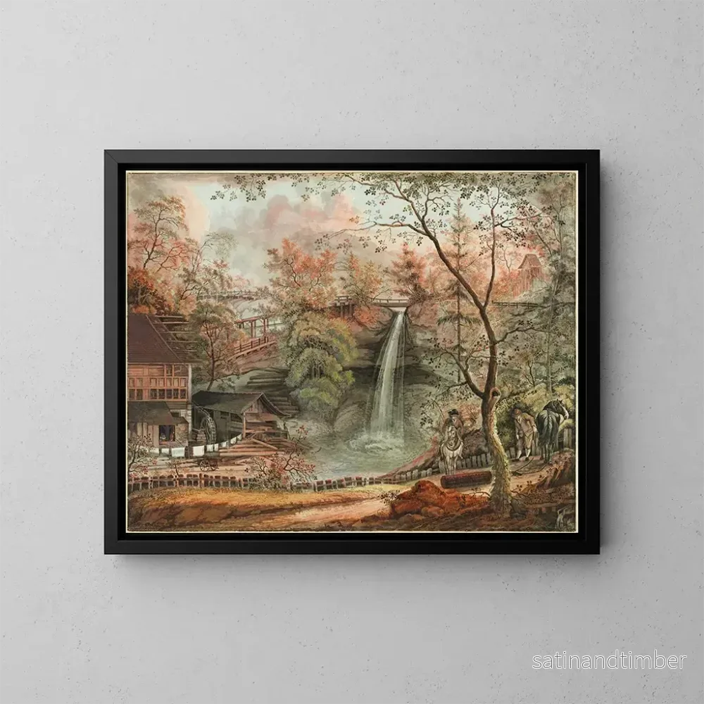 Reproduktion av målningen Le moulin de Weislingen - Johann Jakob Aschmann