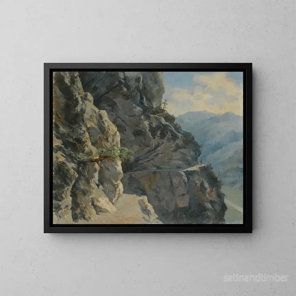 Reproduktion av målningen Le Frstensteig au Liechtenstein - Hans Gantner
