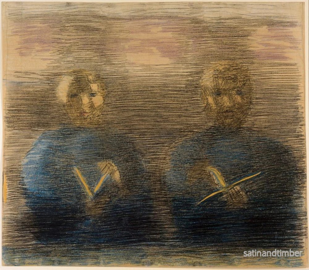 Reproduktion av målningen Förberedande studie för en meditation i matsalen omkring 1928-30 - Otto Meyer-Amden - Bild 2