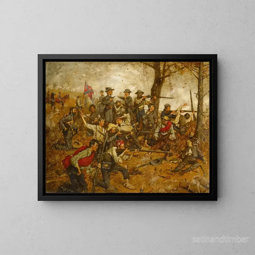 Reproduktion av målningen Att hålla linjen till varje pris - William Gilbert Gaul