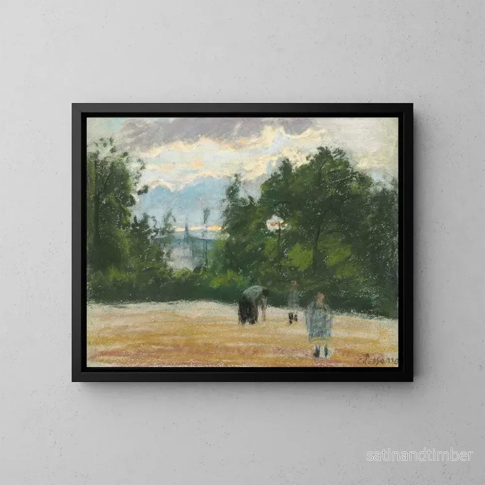 Reproduktion av målningen La clairière - Camille Pissarro