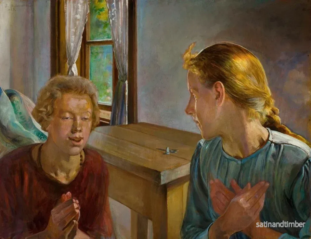 Reproduktion av målningen Annunciation - Jacek Malczewski - Bild 2