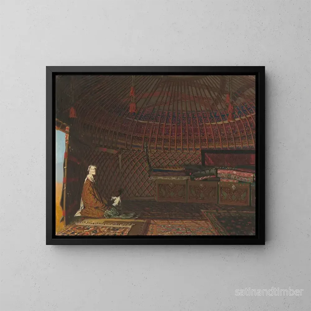 Reproduktion av målningen Inuti en rik kirgizs tält – Vasily Vereshchagin Reproduktion av målningen Inuti en rik kirgizs tält – Vasily Vereshchagin
