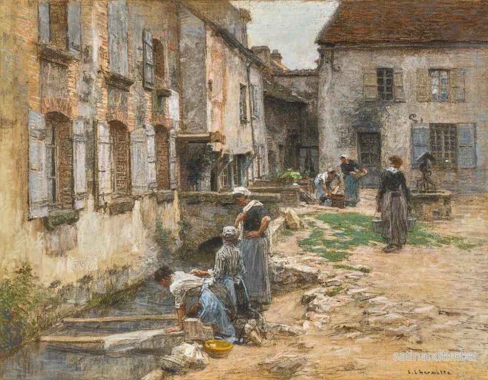Reproduktion av målningen Les lavandières de Villenauxe - Léon Augustin Lhermitte - Bild 2
