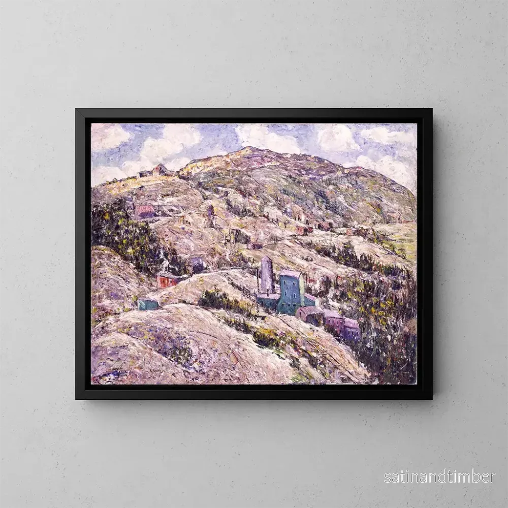 Reproduktion av målningen av guldutvinning i Cripple Creek – Ernest Lawson Reproduktion av målningen av guldutvinning i Cripple Creek – Ernest Lawson