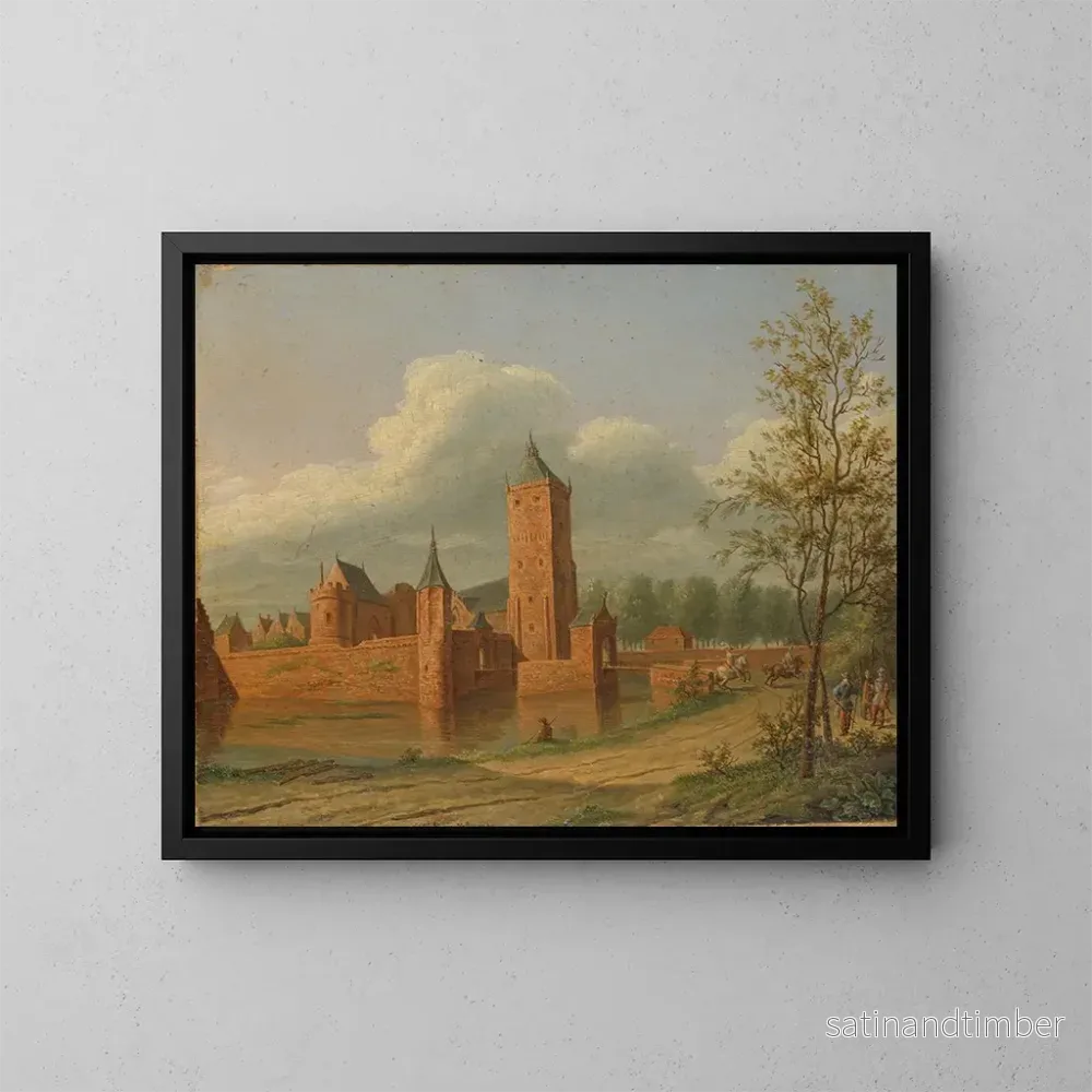 Reproduktion av målningen Château de Batestein nära Vianen – Jan Jacob Teyler van Hall Reproduktion av målningen Château de Batestein nära Vianen – Jan Jacob Teyler van Hall
