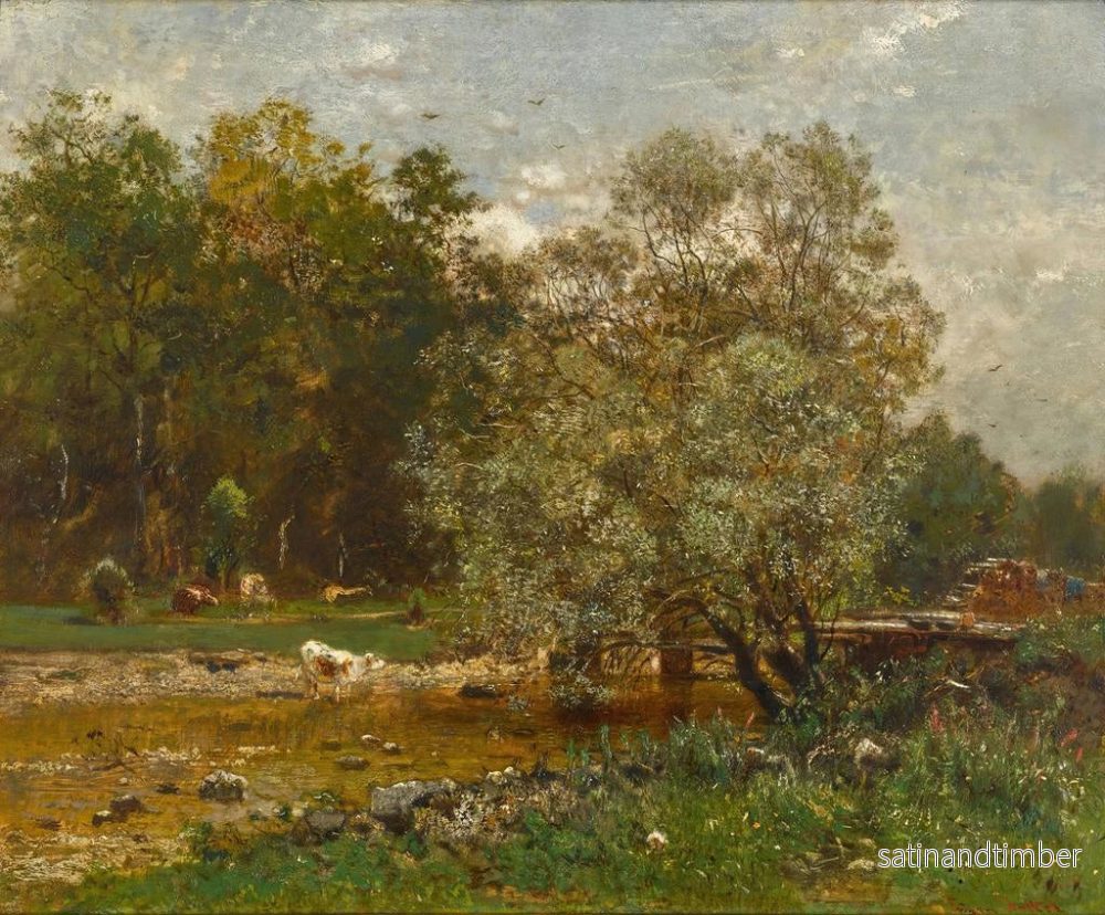 Reproduktion av målningen Gué sur une rivière - Eugen Jettel - Bild 2