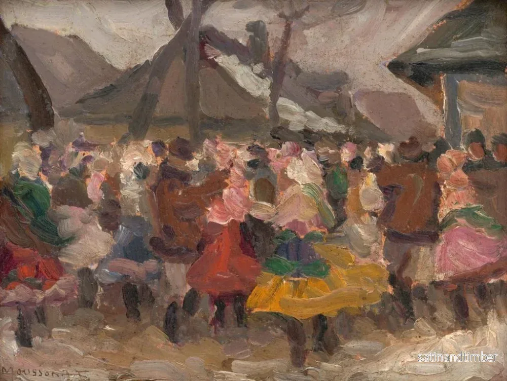 Reproduktion av målningen Studie av folkfestligheter - Jozef Teodor Mousson - Bild 2