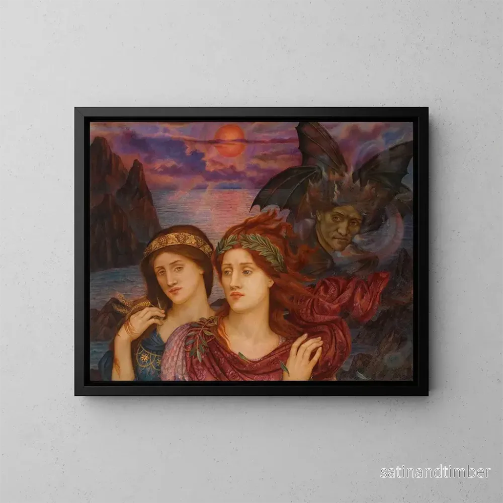 Reproduktion av målningen La Vision - Evelyn De Morgan