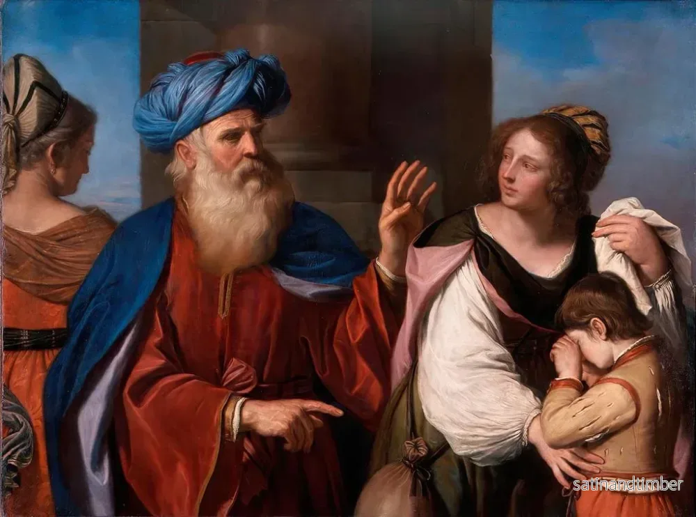 Reproduktion av målningen Abraham jagar Agar och Ismael - Guercino - Bild 2