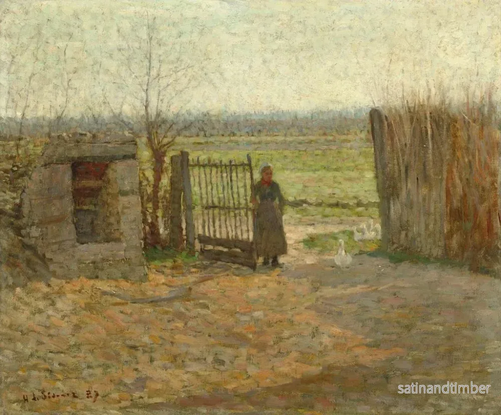 Reproduktion av målningen La porte de la ferme - Henri Le Sidaner - Bild 2