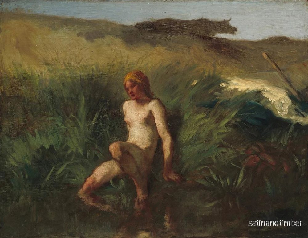 Reproduktion av målningen La Baigneuse - Jean-François Millet - Bild 2