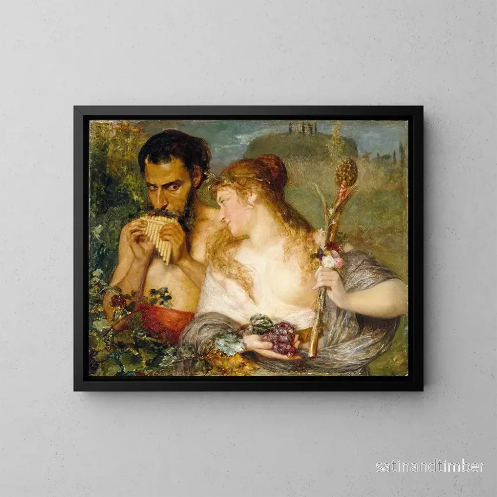 Reproduktion av målningen Nymphe och faun - Ernst Josephson