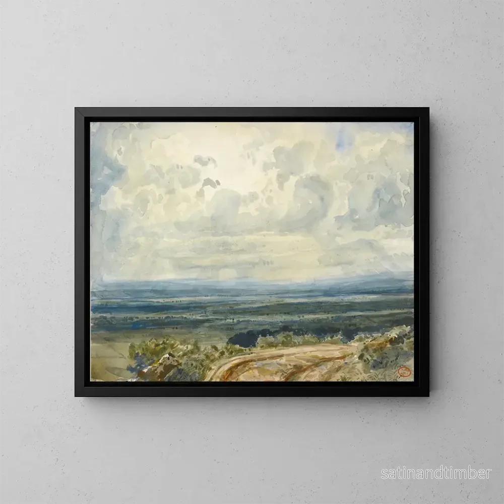Reproduktion av målningen Vue d'une vallée en Normandie - Paul Huet