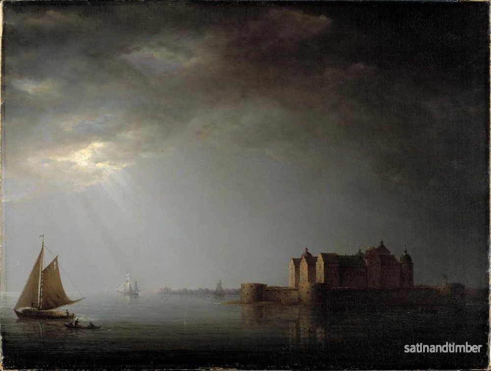 Reproduktion av målningen av Kalmar slott i månsken - Carl Johan Fahlcrantz - Bild 2