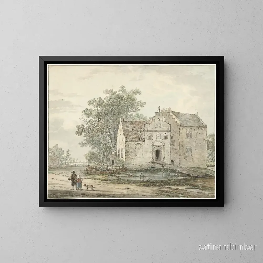 Reproduktion av målningen Château d’IJzendoorn dans la Betuwe – Jacob van Strij Reproduktion av målningen Château d’IJzendoorn dans la Betuwe – Jacob van Strij