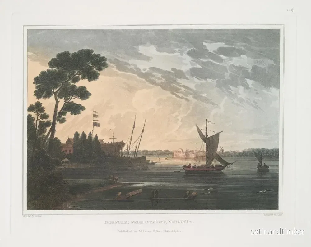 Reproduktion av målningen Norfolk från Gosport, Virginia - Joshua Shaw - Bild 2