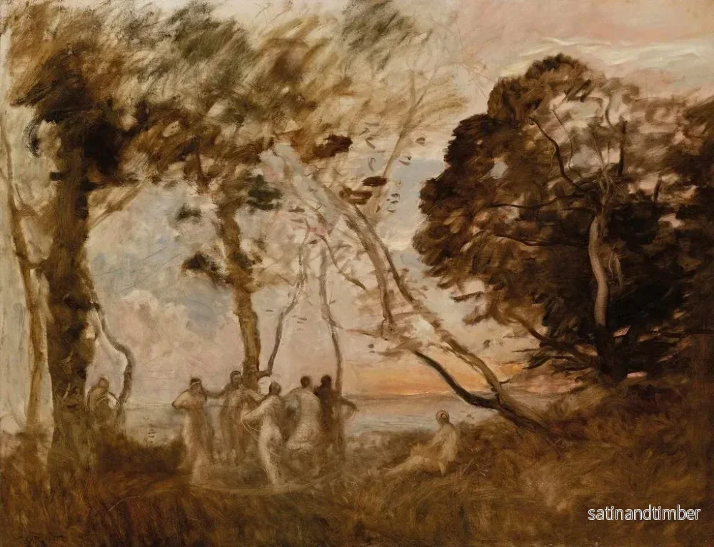 Reproduktion av målningen La Danse des nymphes - Jean-Baptiste-Camille Corot - Bild 2