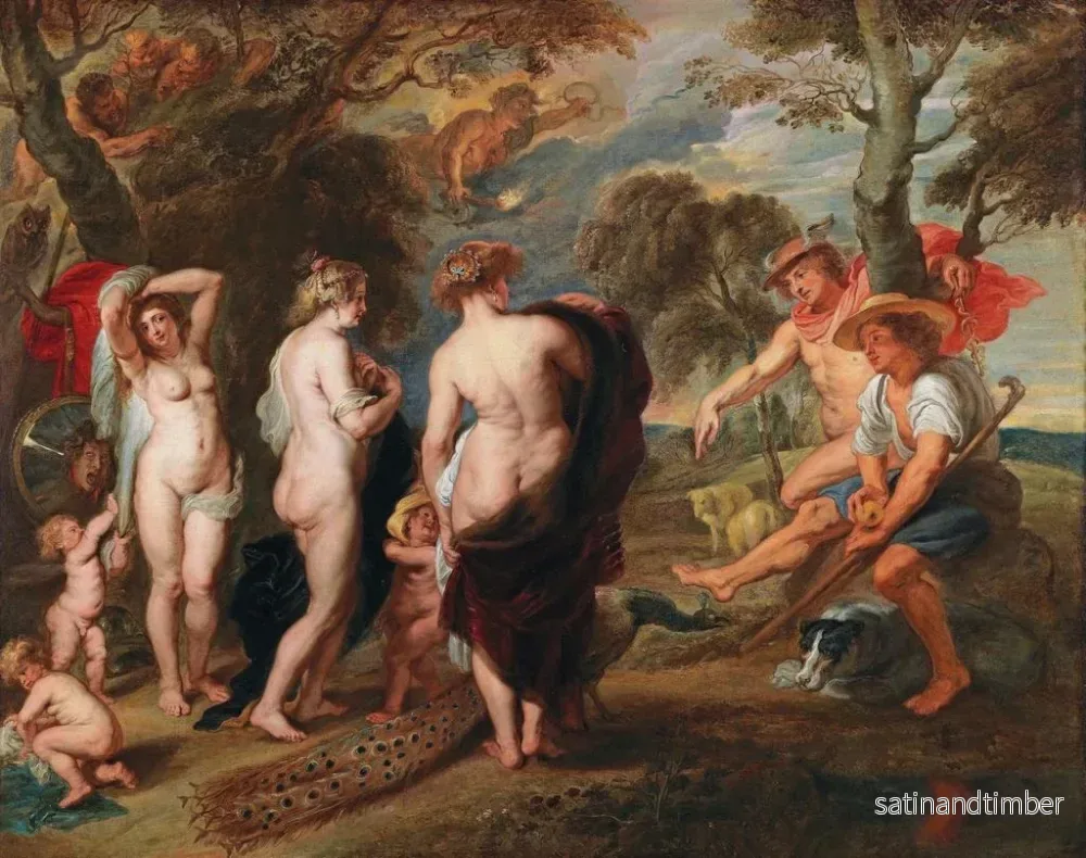 Reproduktion av målningen Le Jugement de Paris - Ecole de Peter Paul Rubens - Bild 2