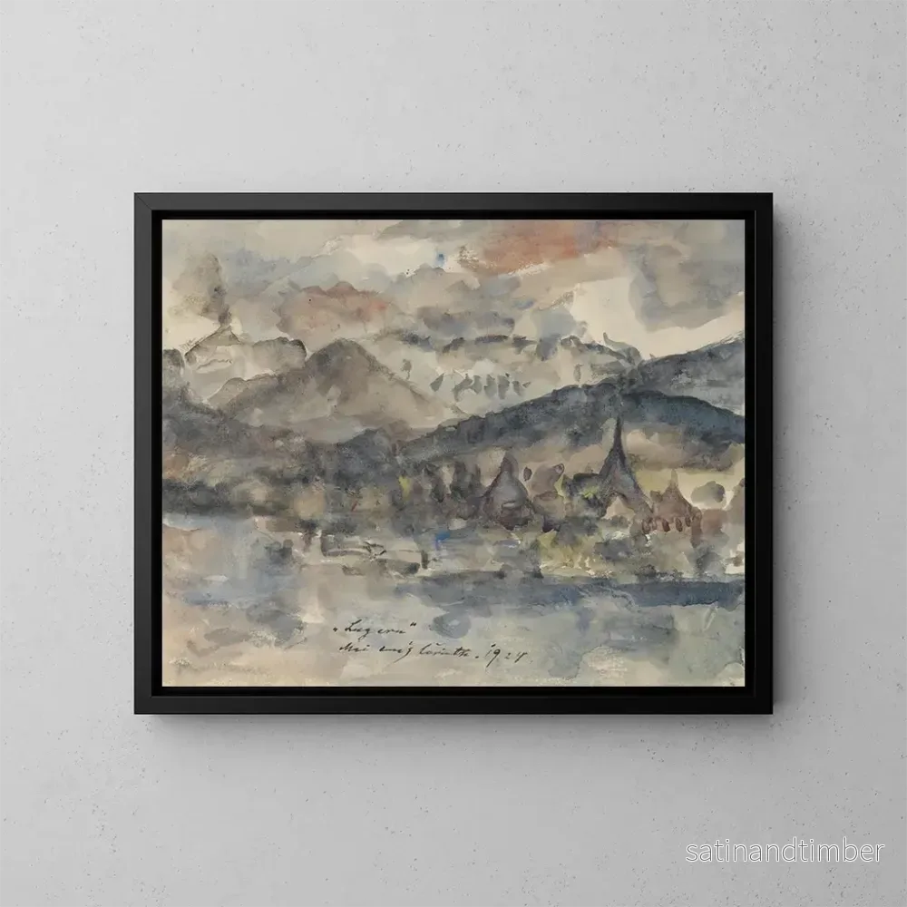 Reproduktion av målningen Vue de Lucerne - Lovis Corinth