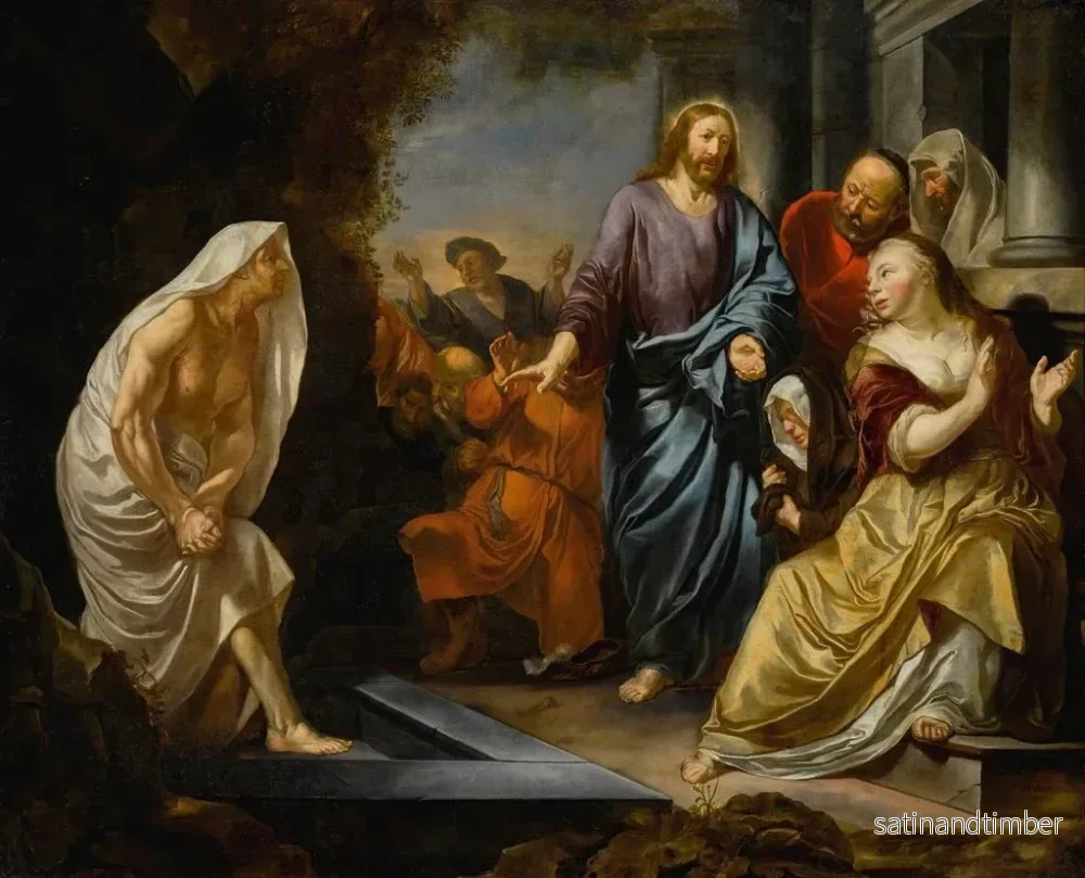 Reproduktion av målningen La Résurrection de Lazare - Hendrick Heerschop - Bild 2