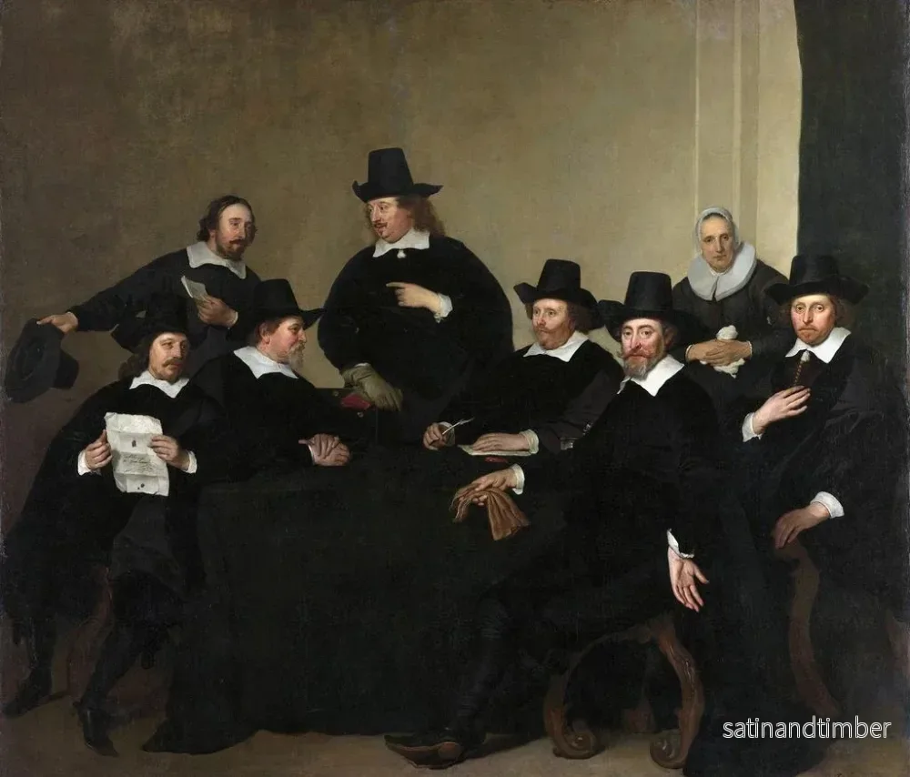 Reproduktion av målningen Les régents de l'institut Nieuwe Zijds pour le secours extérieur des pauvres, Amsterdam, vers 1650 - Jacob Adriaensz Backer - Bild 2