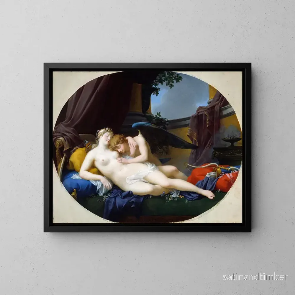 Reproduktion av målningen Cupidon och Psyche - Jean-Baptiste Regnault