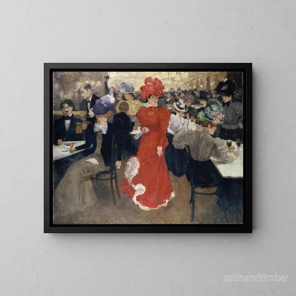 Reproduktion av målningen vid Café d'Harcourt i Paris - Henri Evenepoel