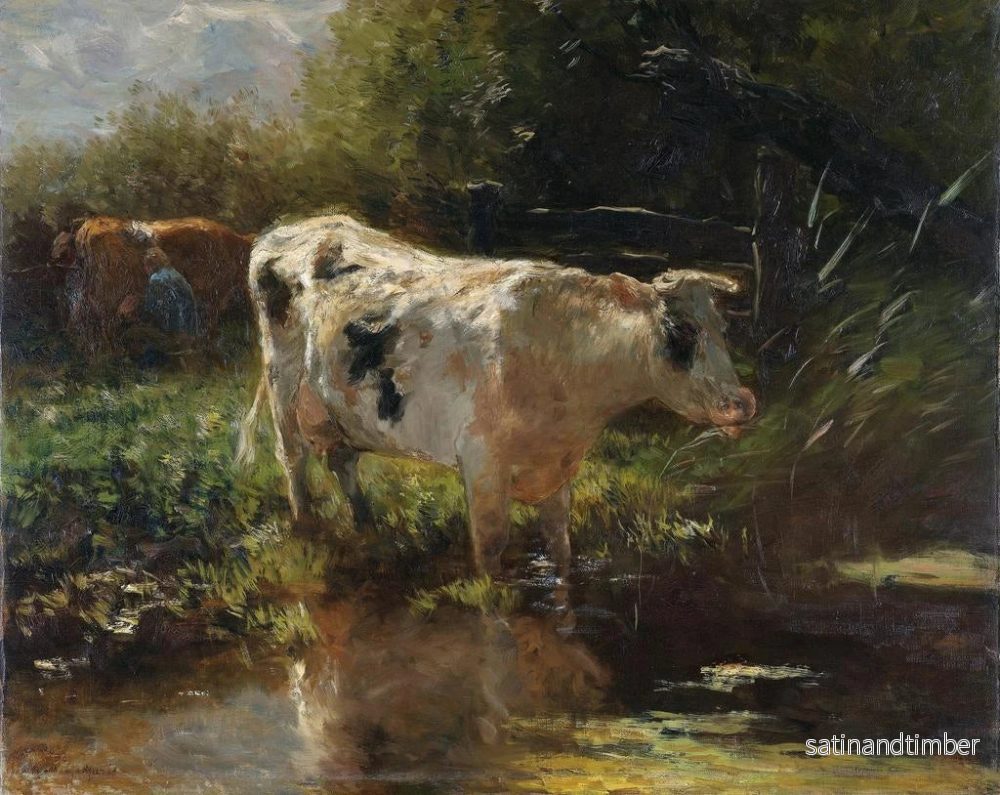 Reproduktion av målningen Vache près d'un fossé - Willem Maris - Bild 2