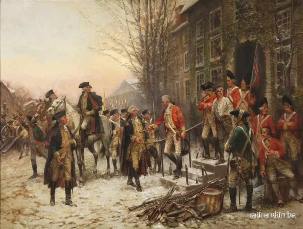 Reproduktion av målningen George Washington 1732-1799 framför Nassau Hall - Edward Percy Moran - Bild 2