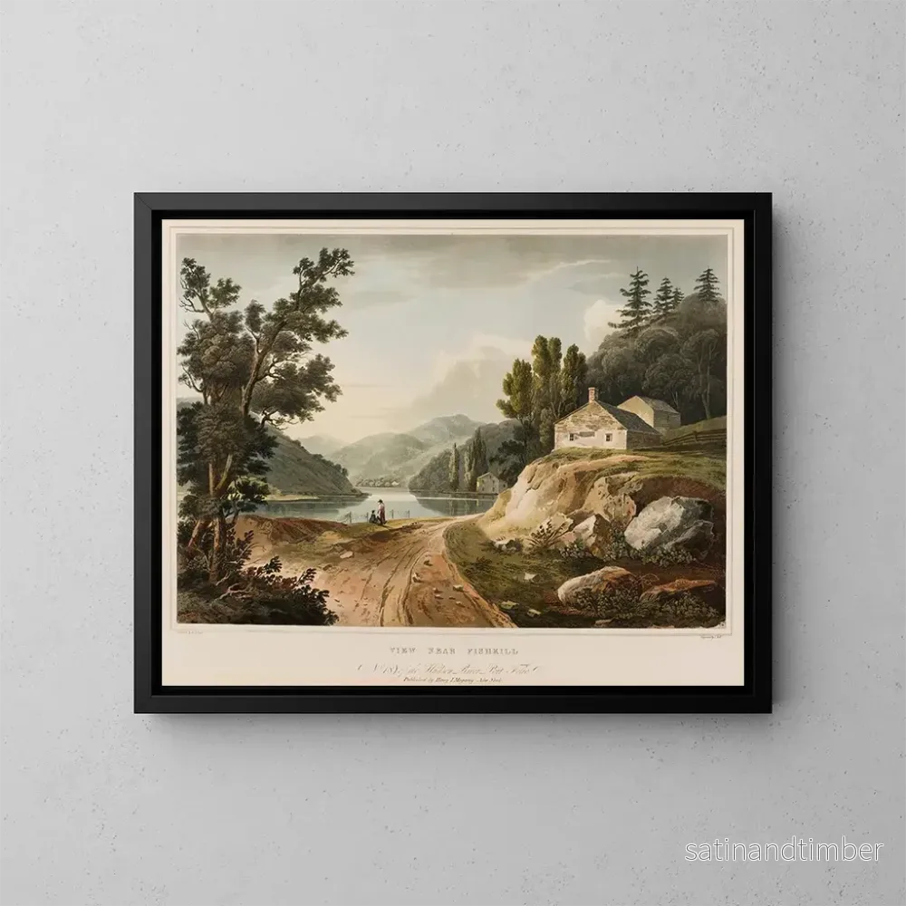 Reproduktion av målningen Vue près de Fishkill - William Guy Wall
