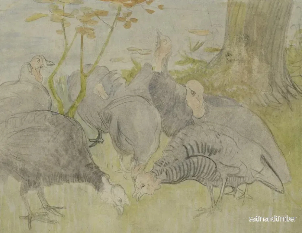 Reproduktion av målningen Dindons dans un jardin - Theo van Hoytema - Bild 2