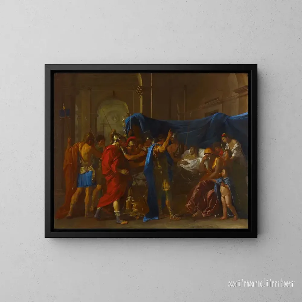 Reproduktion av målningen La Mort de Germanicus - Nicolas Poussin