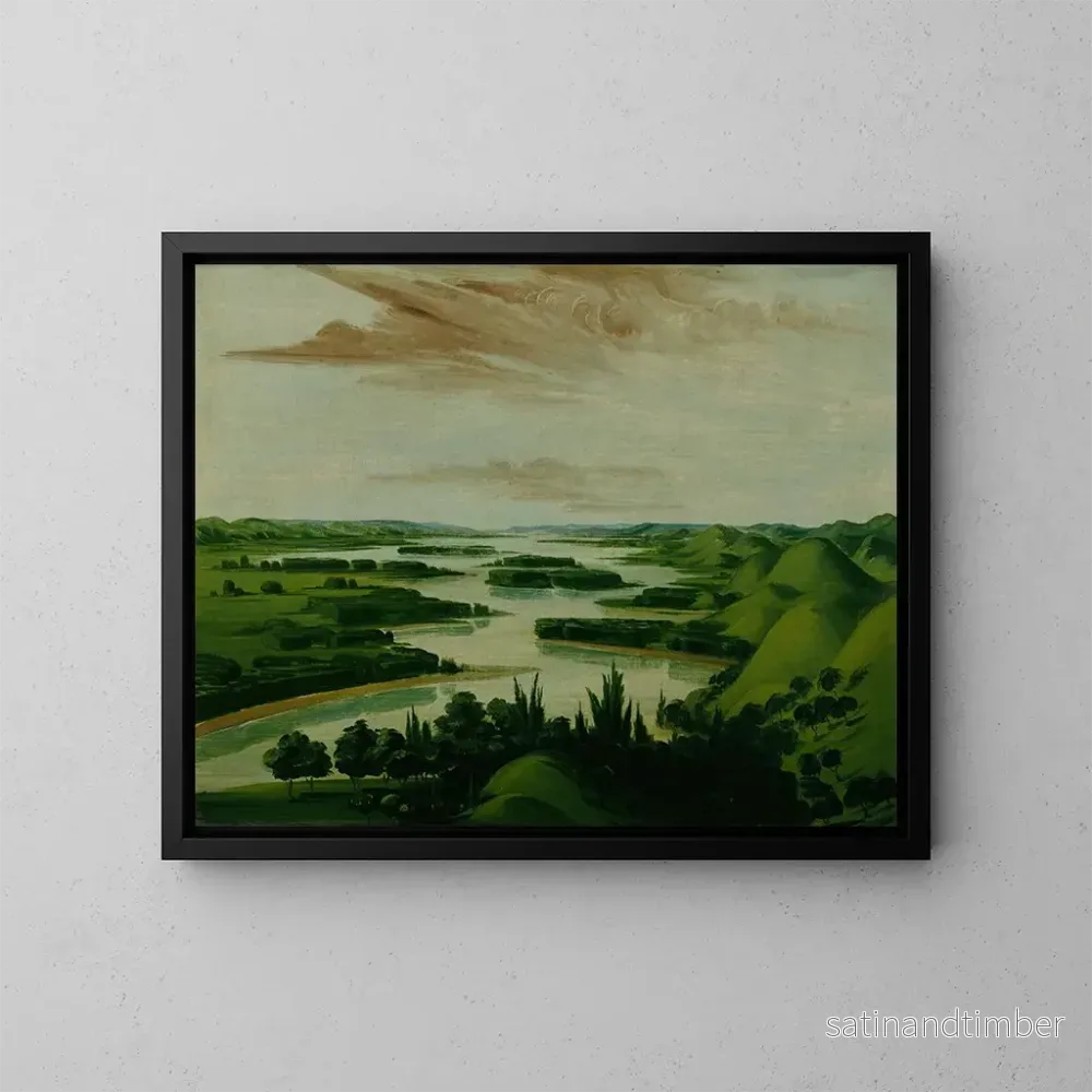 Reproduktion av målningen Vue depuis la tombe de Floyd, 1300 miles au-dessus de Saint-Louis – George Catlin Reproduktion av målningen Vue depuis la tombe de Floyd, 1300 miles au-dessus de Saint-Louis – George Catlin