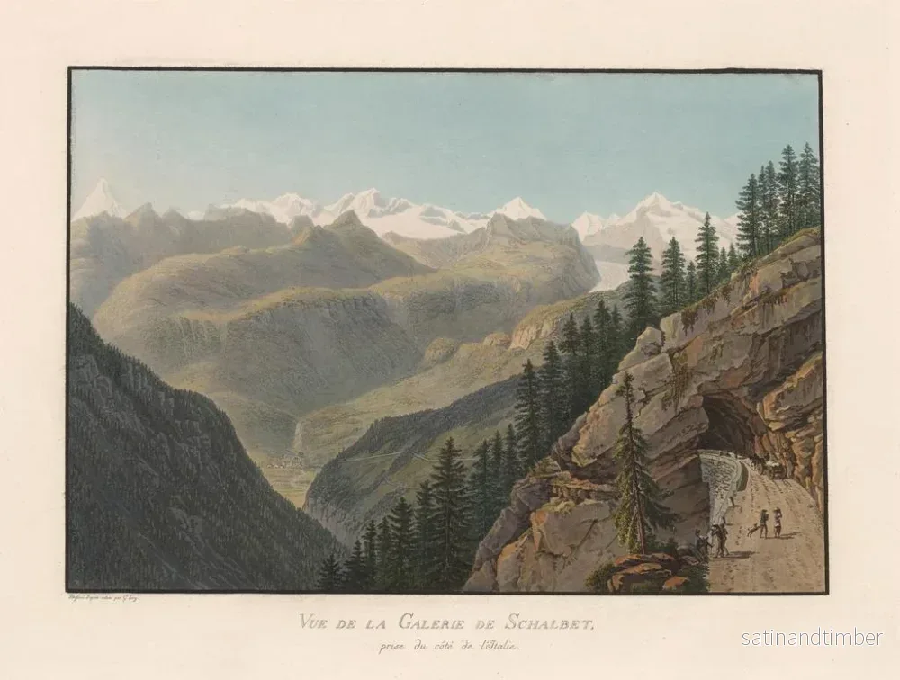 Reproduktion av målningen Vue de la Galerie de Schabert prise du côté de l'Italie - Gabriel Lory le Jeune - Bild 2