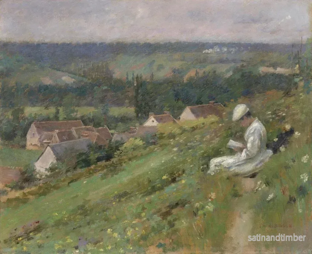 Reproduktion av målningen La vallée d'Arconville - Theodore Robinson - Bild 2