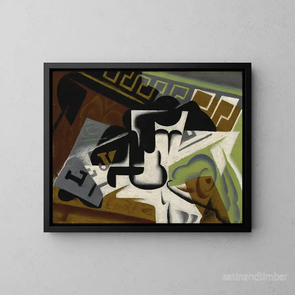 Reproduktion av målningen Journal och skål - Juan Gris