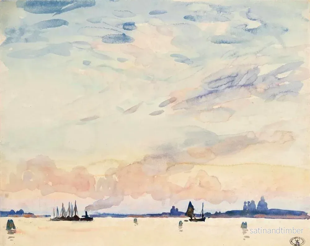 Reproduktion av målningen La lagune de Venise - Wilfrid Gabriel de Glehn - Bild 2