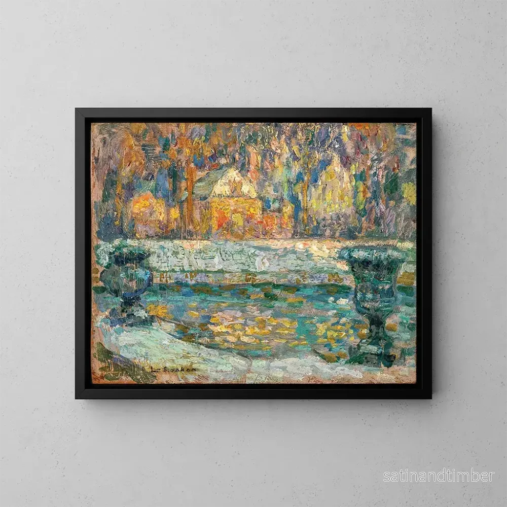 Reproduktion av målningen Le bassin de Neptune à Versailles - Henri Le Sidaner