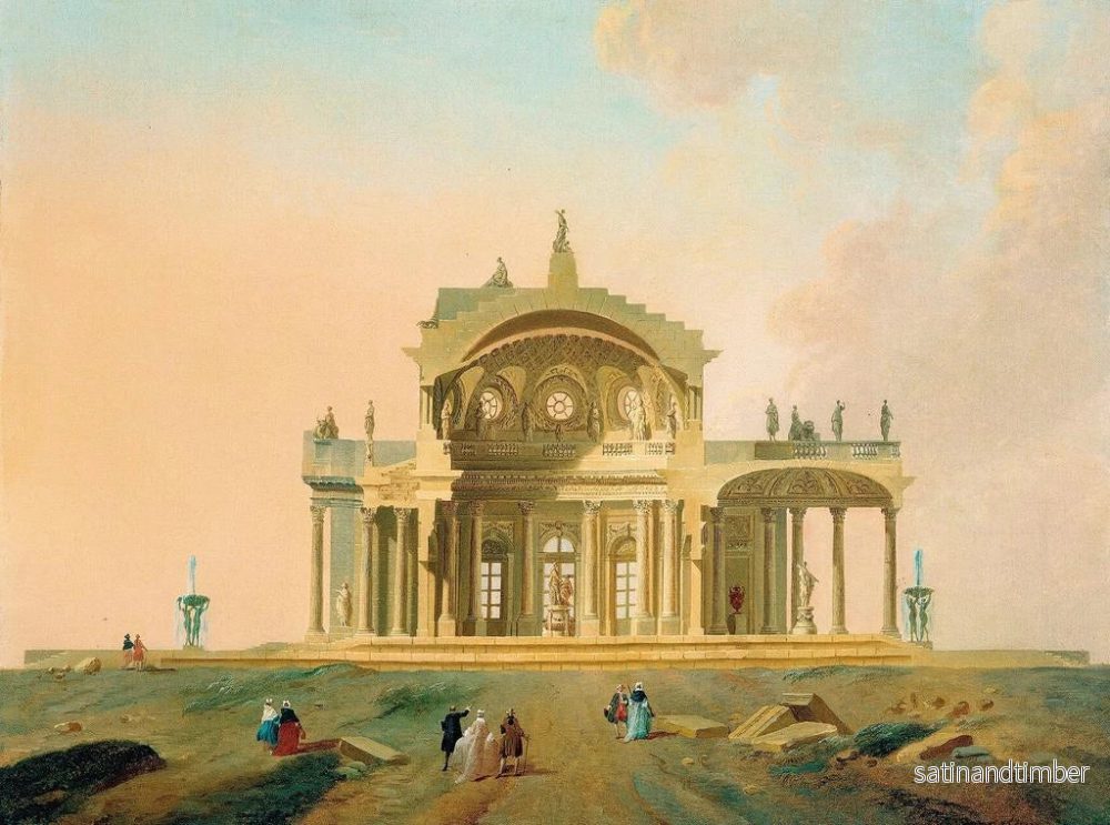 Reproduktion av målningen Studie av fantastisk arkitektonisk studie med figurer - Pierre-Antoine Demachy - Bild 2