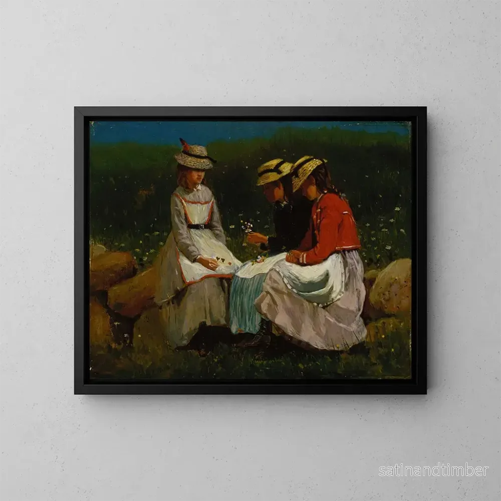 Reproduktion av målningen Filles dans un paysage - Winslow Homer