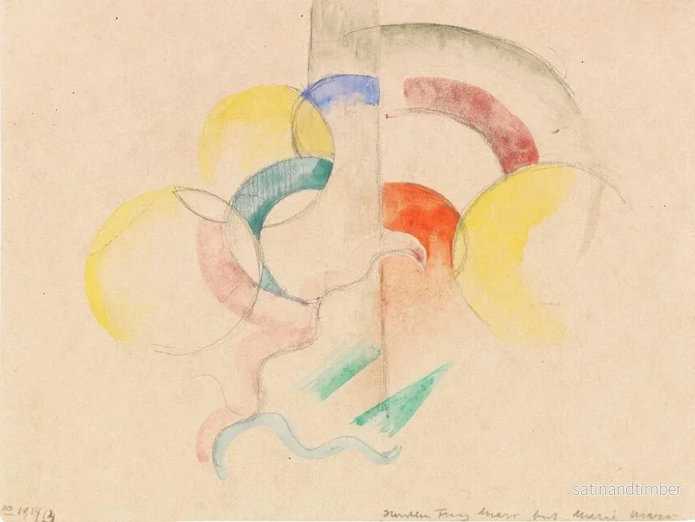 Reproduktion av målningen Abstrakt akvarellmålning I - Franz Marc - Bild 2