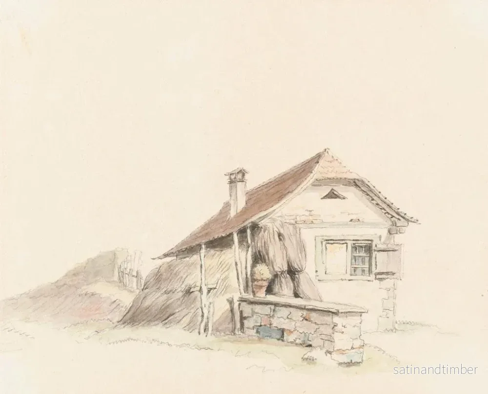 Reproduktion av målningen av bondgård - Johann Ludwig Aberli - Bild 2