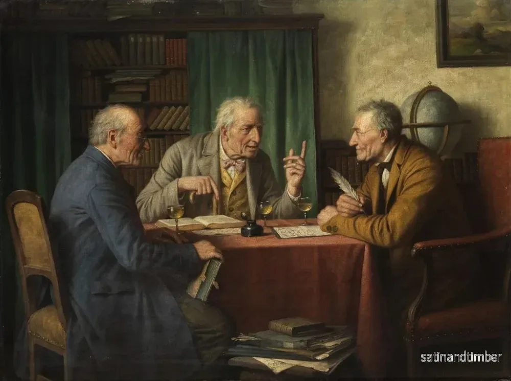 Reproduktion av målningen La conversation des savants - Josef Wagner-Höhenberg - Bild 2