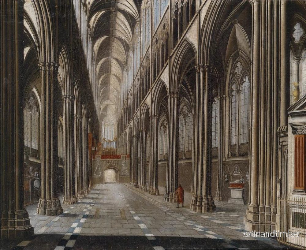 Reproduktion av målningen av gotisk kyrka inomhus - Christian Stöcklin - Bild 2