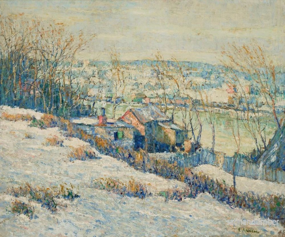 Reproduktion av målningen Vinter vid den övre Harlem-floden - Ernest Lawson - Bild 2