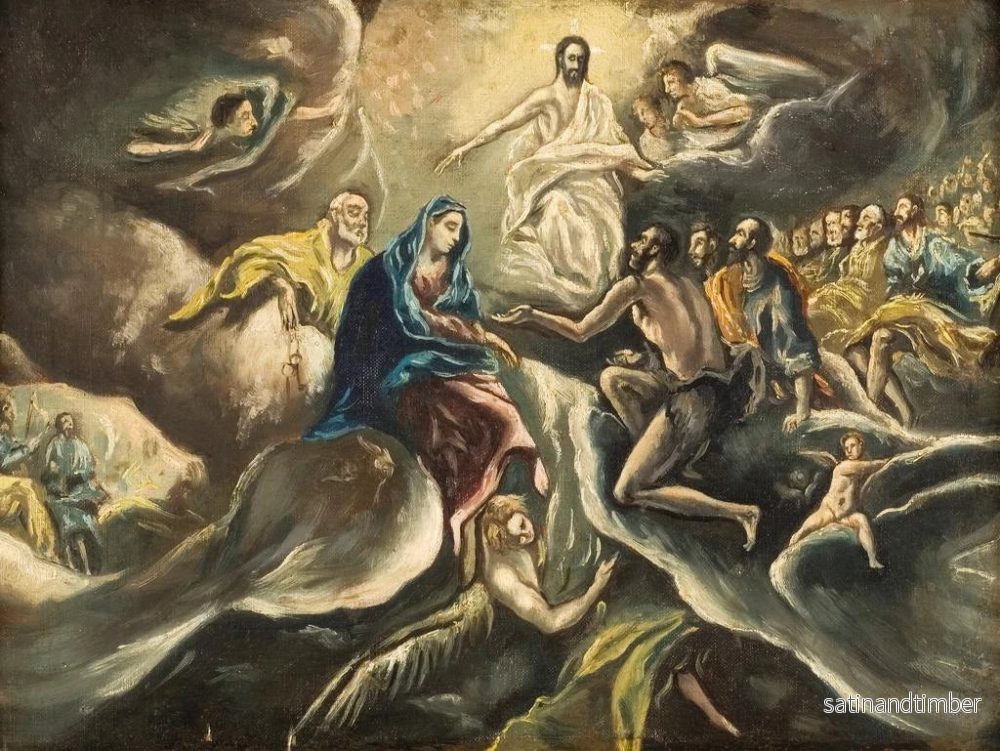 Reproduktion av målningen Le funérailles du comte d'Orgaz - El Greco - Bild 2